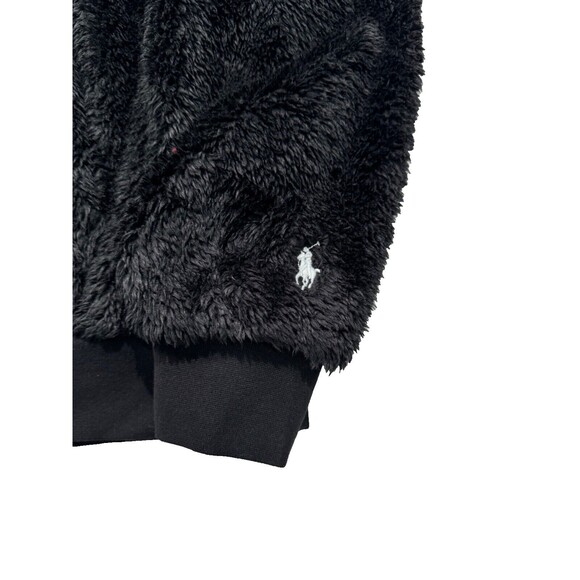 POLO RALPH LAUREN MEN'S SIZE MEDIUM CURLY BLACK HI-PILE SHERPA FLEECE HOODIE - Picture 8 of 8